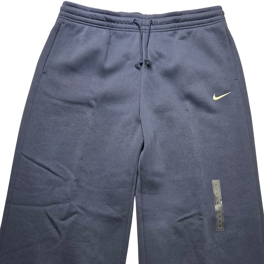 Nike Womens XL Phoenix Fleece Wide Leg Sweatpants Navy Blue High Rise Standard - Picture 4 of 14
